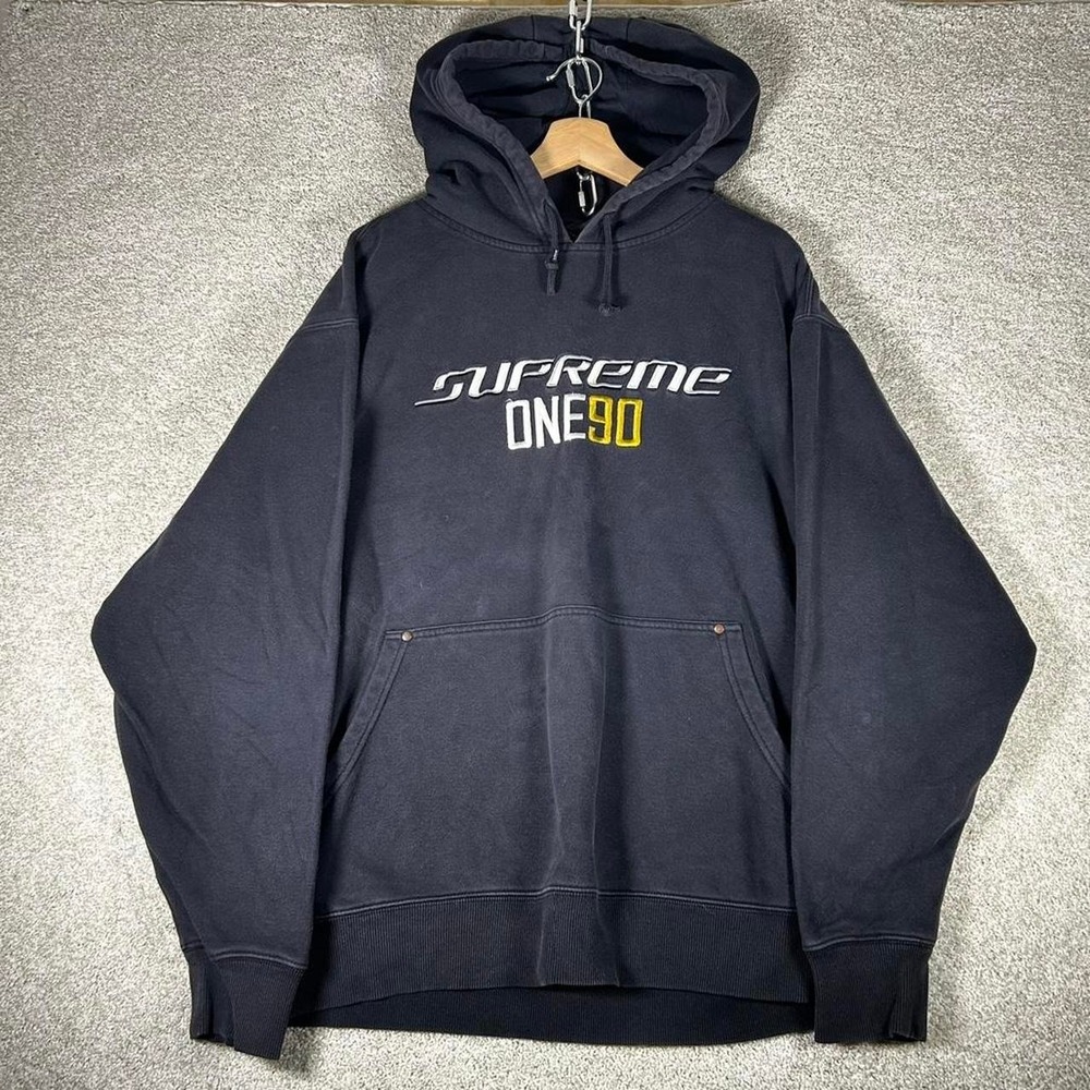 Vintage Nike Bauer hockey supreme black embroidered heavy hoodie Size XL